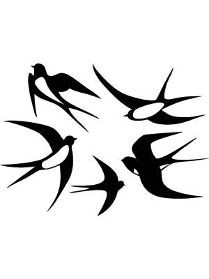 Трафареты Ласточки