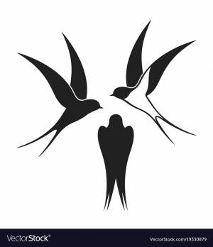 Ласточка трафарет