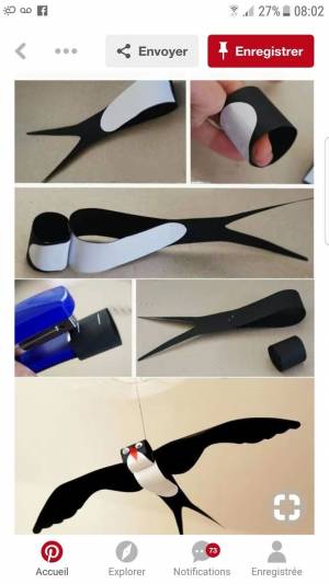 Ласточка поделка из бумаги