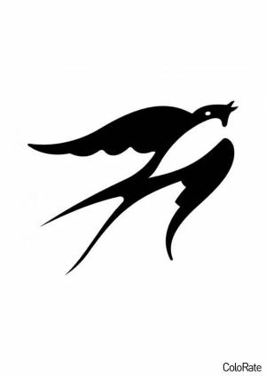 Трафарет Прекрасная ласточка для вырезания