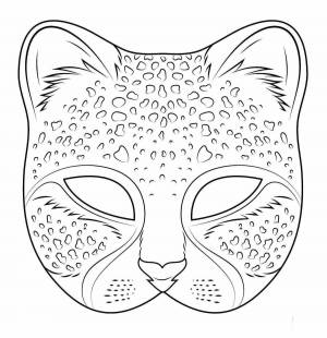 Трафареты маска кошка
