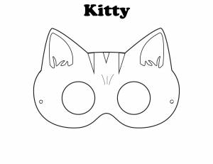 Трафареты маска котика
