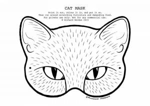Раскраски Маска кота
