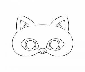 Трафареты маска котика