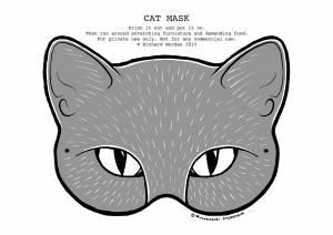 Трафарет маски кота