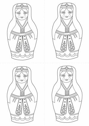 Шаблоны матрешек для раскрашивания на детских мастер-классах
