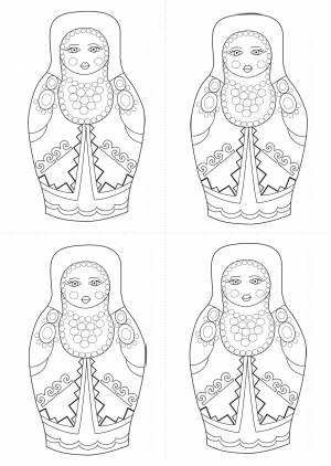 Шаблоны матрешек для раскрашивания на детских мастер-классах