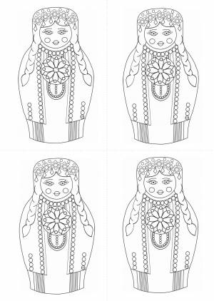 Шаблоны матрешек для раскрашивания на детских мастер-классах
