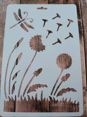 Трафарет одуванчики