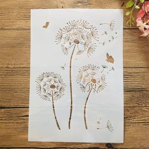 29*21 см Одуванчик DIY слойные трафареты настенная живопись искусственная кожа декоративный шаблон