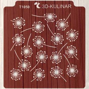 Трафарет  Одуванчики с сердечками