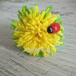 Одуванчик из фоамирана МК по изготовлению