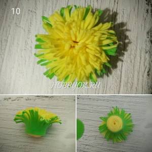 Одуванчик из фоамирана МК по изготовлению