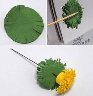 Одуванчик из фоамирана