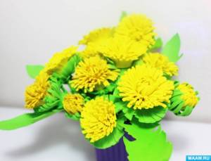 Мастер класс «Букет одуванчиков» из фоамирана