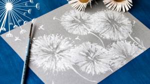 Как нарисовать одуванчики оригинальным способом