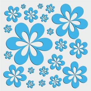 Трафарет Цветы для детей