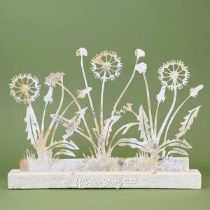 Интерьерное украшение Орлеанские Одуванчики 39*28 см на деревянной подставке