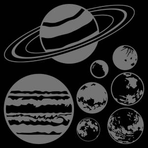 Трафарет Коллекция планет