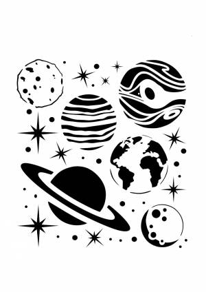 Трафареты Планет
