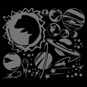 Трафарет Набор планет