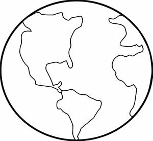 Планета земля трафарет