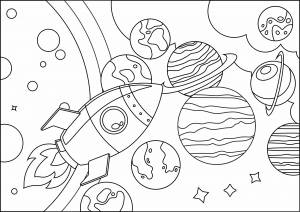 Познавательная раскраска «Солнечная система»