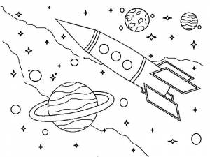 Раскраска Ракета