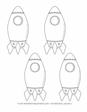 Шаблон ракеты для вырезания из бумаги
