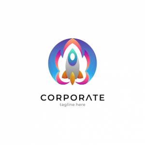 Шаблон логотипа ракеты и земли  планеты