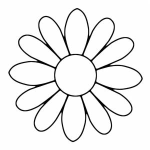 Ромашка трафарет