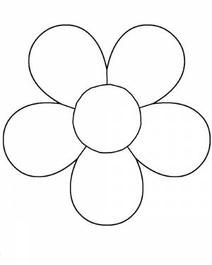 Лепесток ромашки трафарет