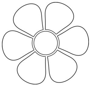 Трафарет ромашка