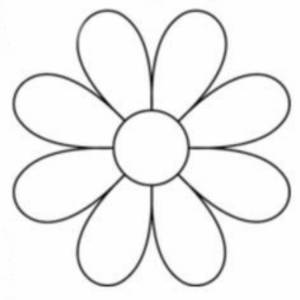 Лепесток ромашки трафарет
