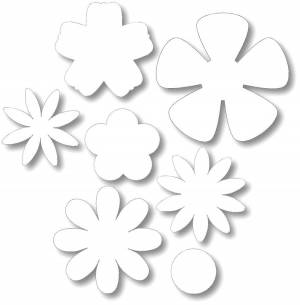 Шаблоны и трафарет цветов для вырезания из бумаги