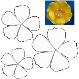 Цветы из бумаги, более 740 трафаретов для вырезания