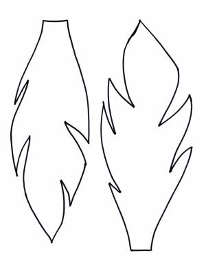 Лист ромашки трафарет