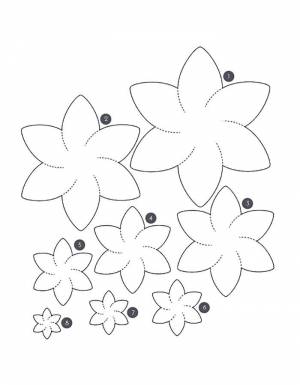 Шаблоны и трафарет цветов для вырезания из бумаги
