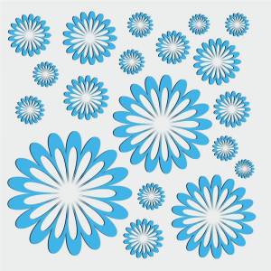 Трафарет Большие цветы на стену