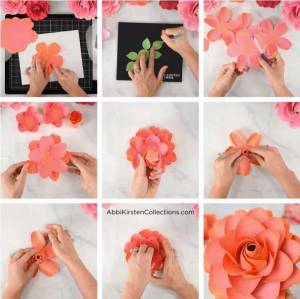 Цветы из бумаги, более 740 трафаретов для вырезания