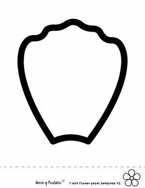 Лепесток раскраска шаблон