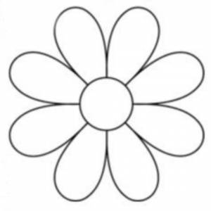 Трафарет ромашка