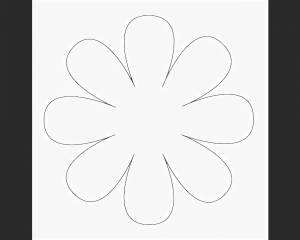 Шаблон ромашки для вырезания