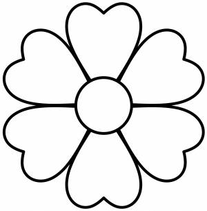 Ромашка цветок раскраска шаблон