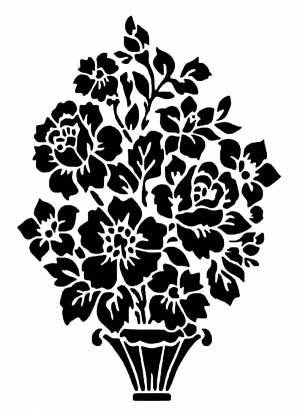 Трафареты Цветы В Вазе