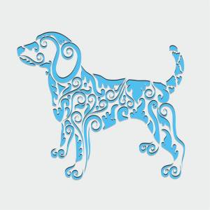 Трафарет Собака