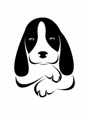 Трафареты и силуэты собак