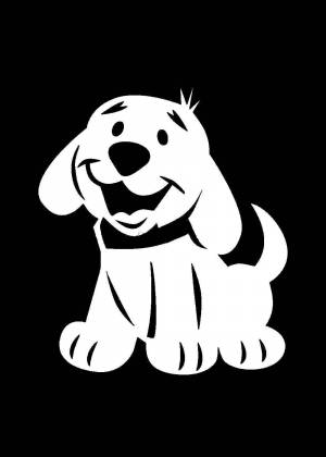 Трафареты собаки на Новый год