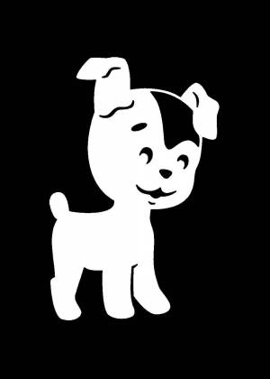 Трафареты собаки на Новый год