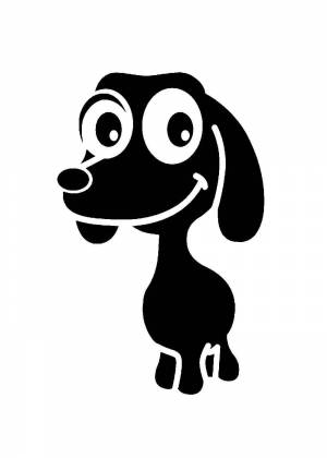 Собачка трафарет